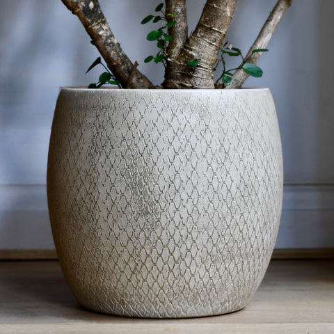 Madeira Pot Round Cream (H32 x D32cm)