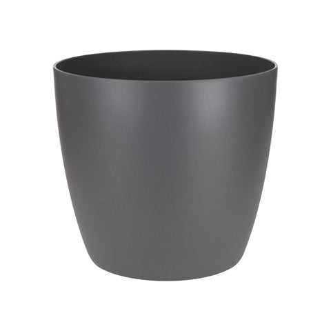 Brussels Round Plant Pot 14cm - Anthracite