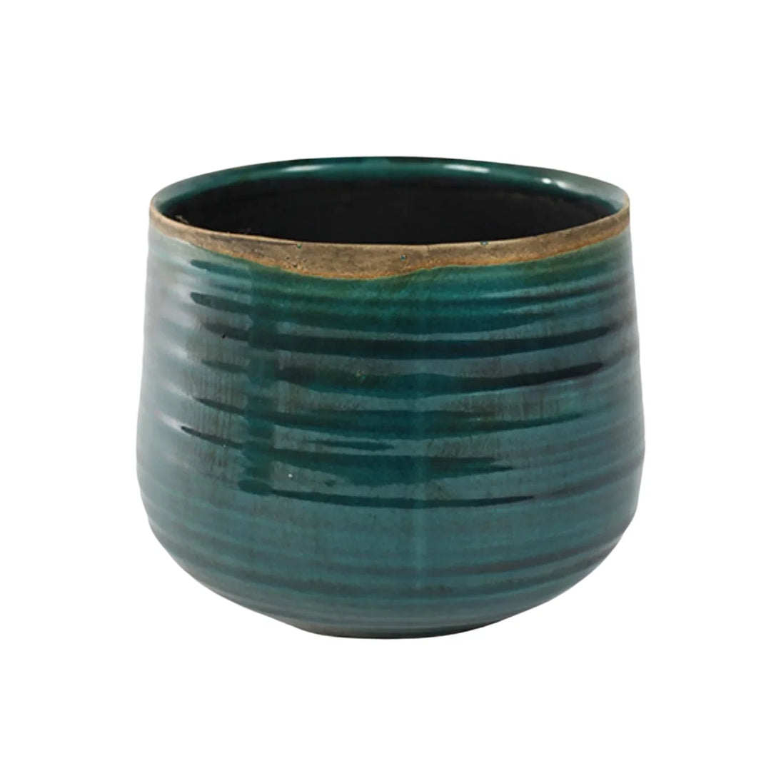 amazon blue plant pots Como Turquoise premium Glaze planter (26cm plant pot) – Happy Houseplants