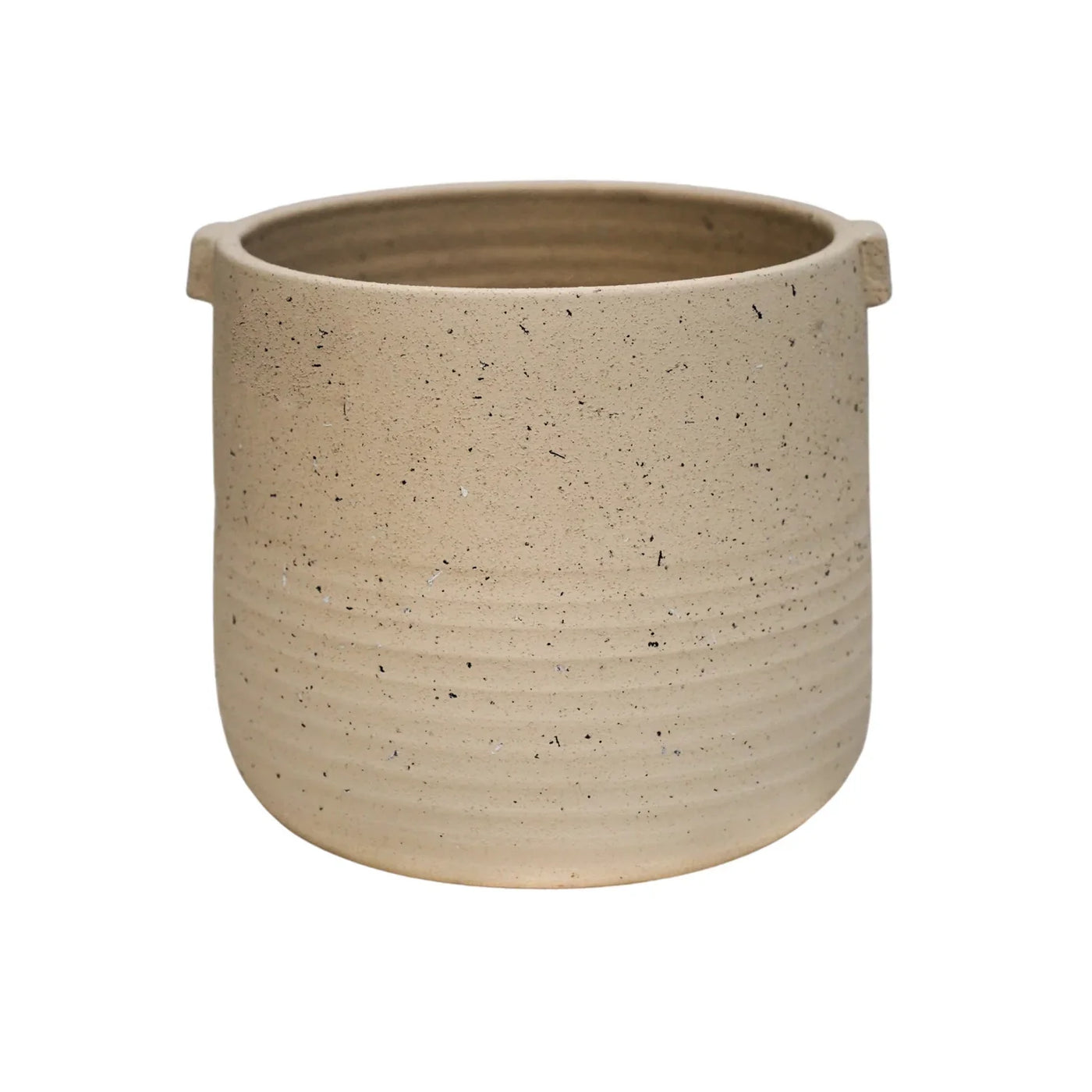 Oat stoneware handle planter (17cm)