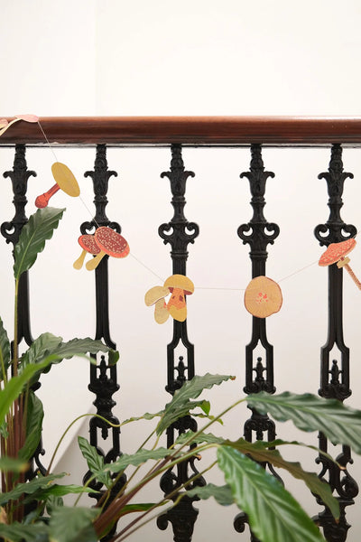 Mushroom Garland – Handmade Paper Decoration