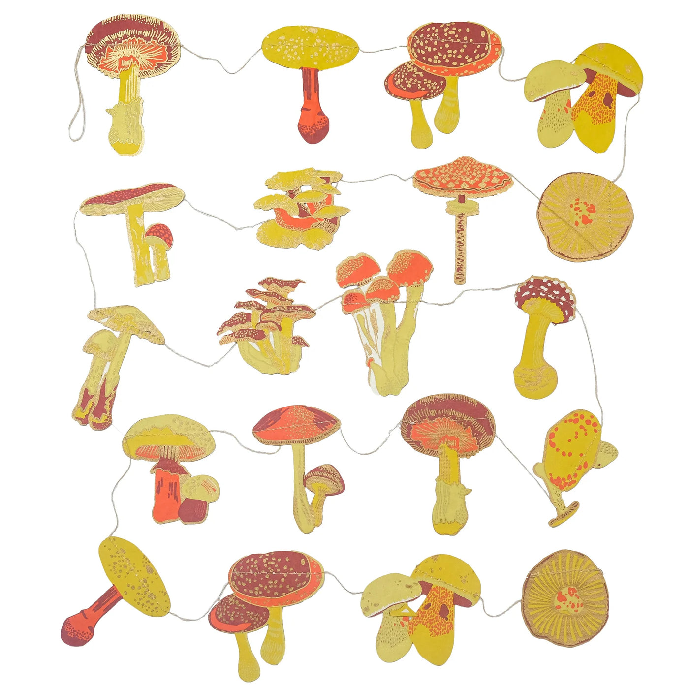 Mushroom Garland – Handmade Paper Decoration