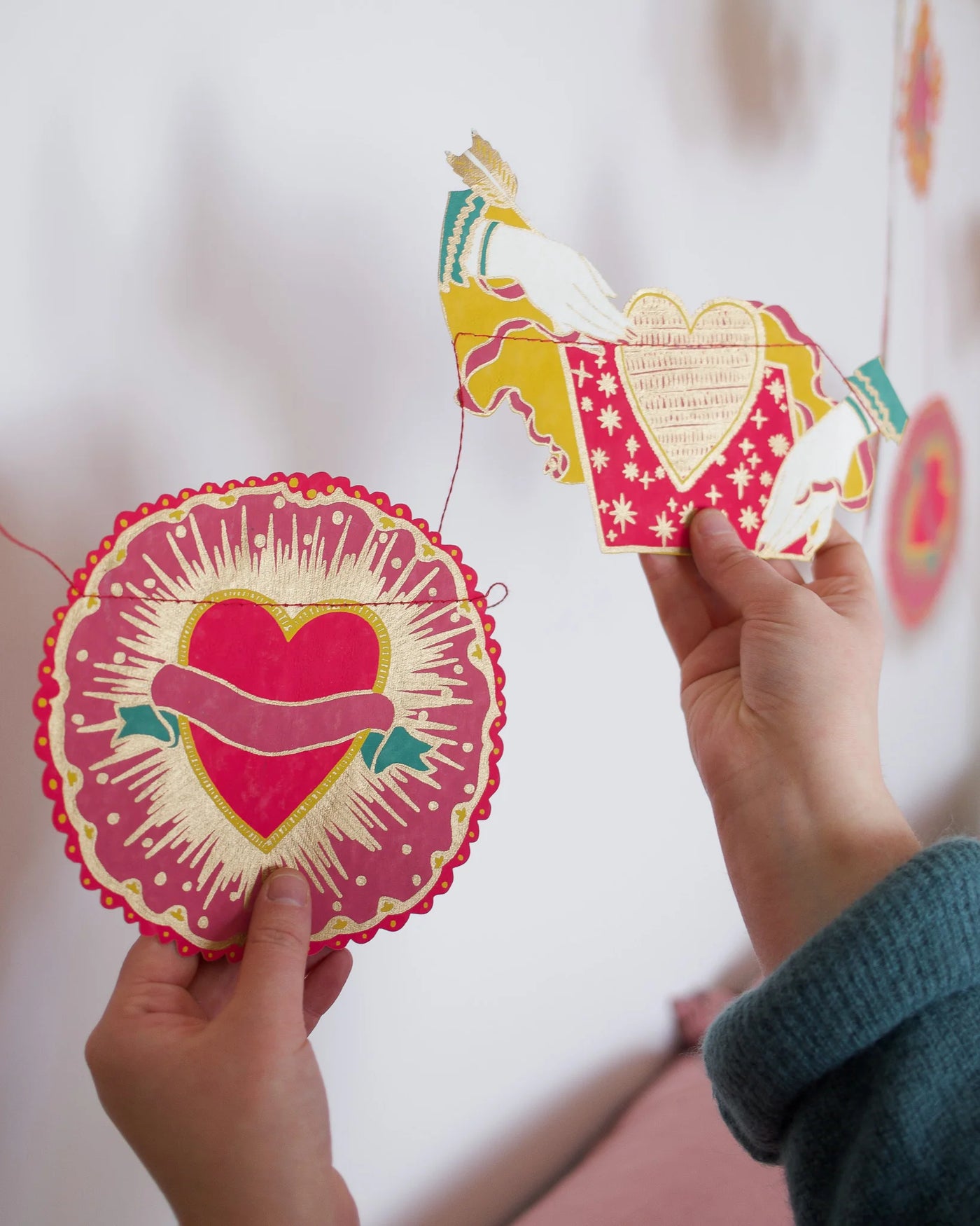 Hearts Garland – Handmade Paper Decoration