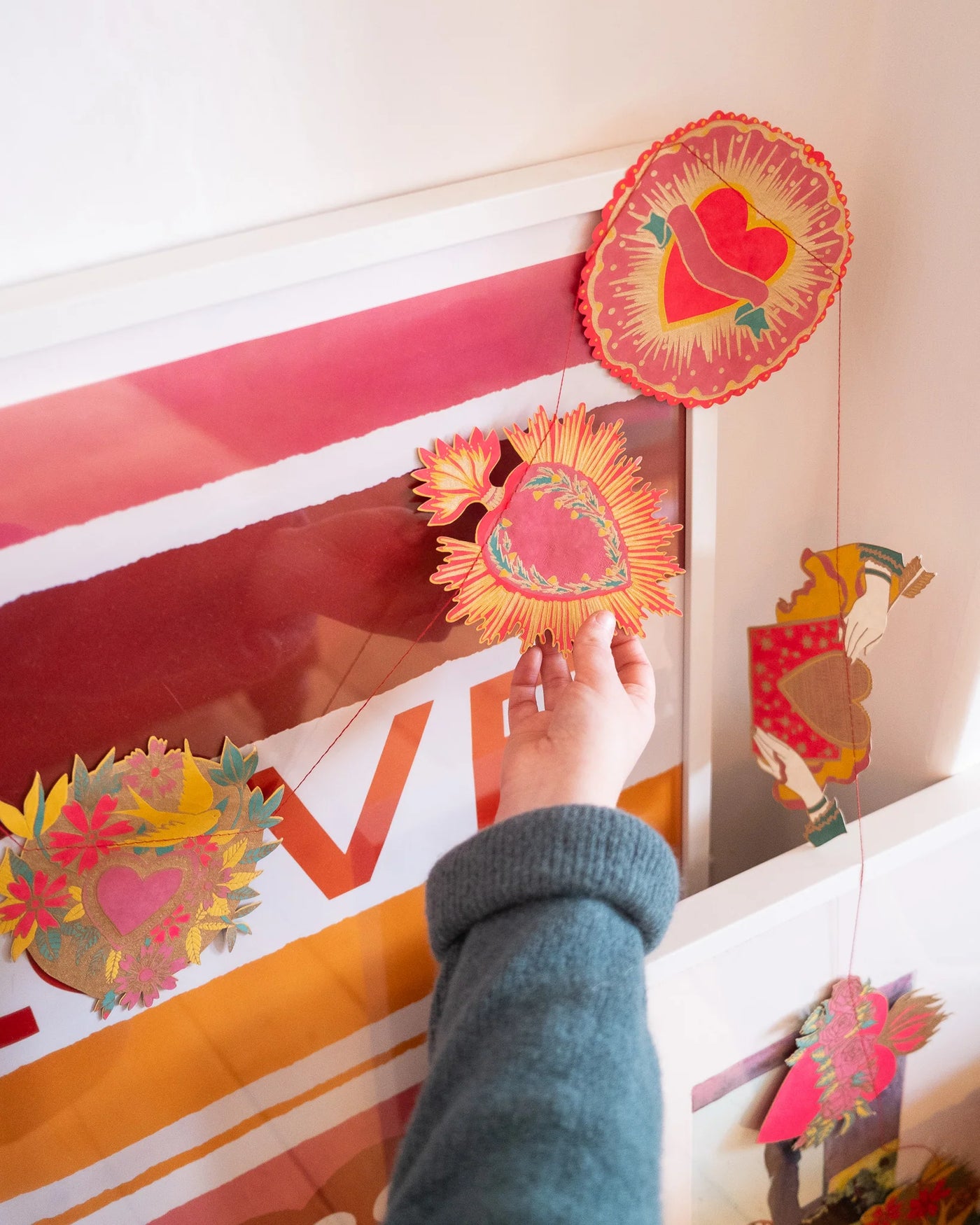 Hearts Garland – Handmade Paper Decoration