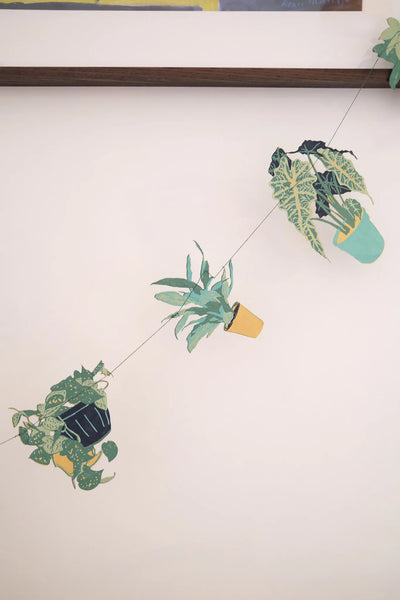 Houseplants Garland – Handmade Paper Decoration