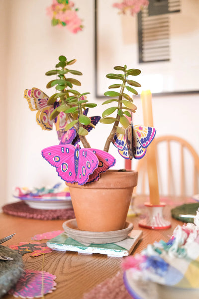 Butterflies Paper Decorations – Set of Four Handmade Ornaments