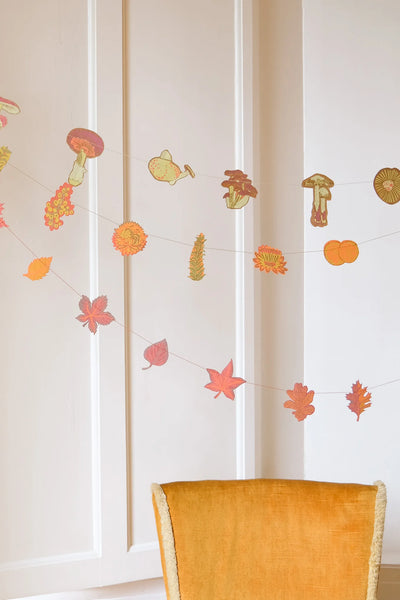 Mushroom Garland – Handmade Paper Decoration