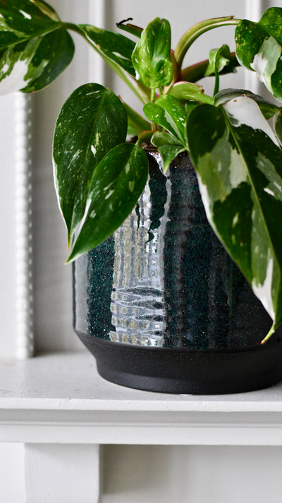 Clovelly Sapphire premium Glaze planter (14cm plant pot)