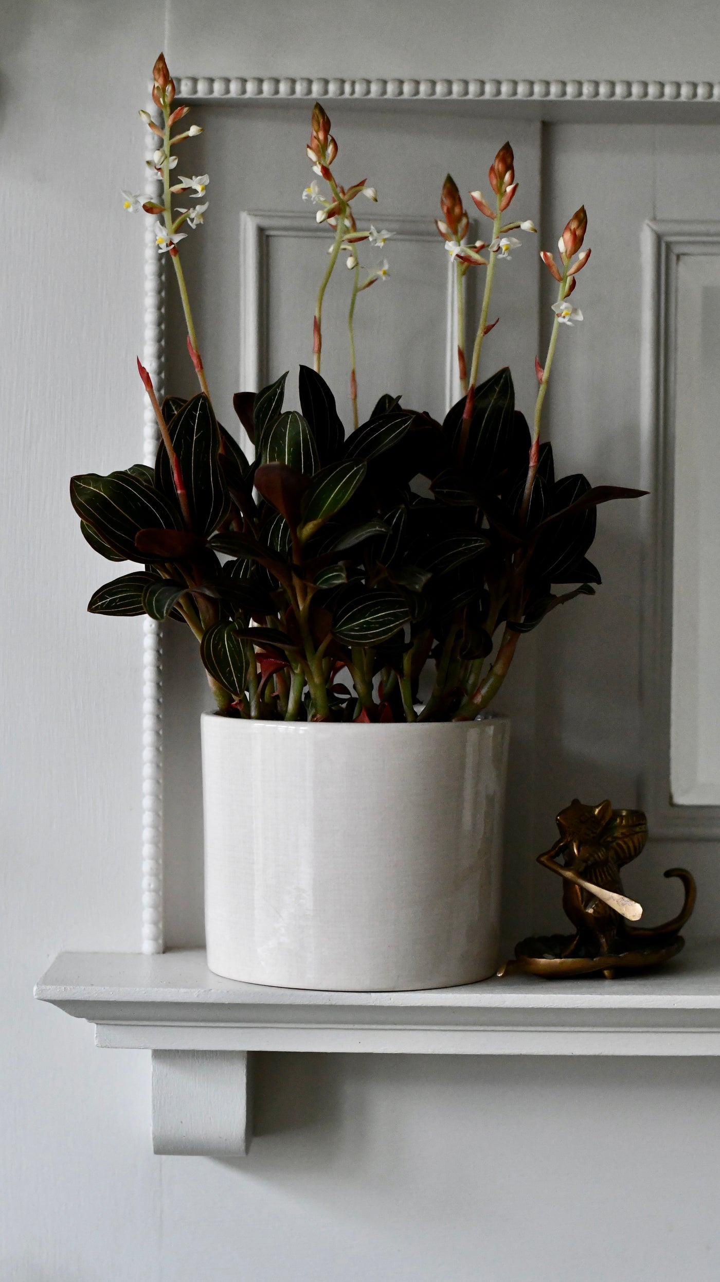 Taupe Planter, Linen Effect, 15cm