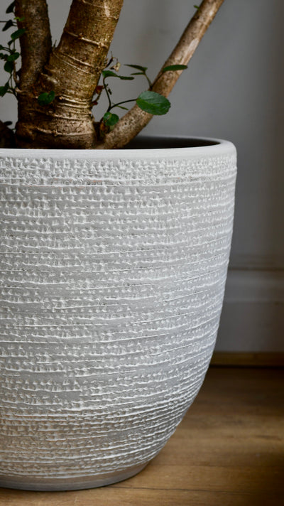Carrie Pot Round Light Grey (H32 x D35cm)