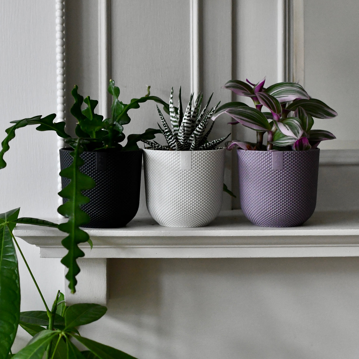 Mini Lavender Lilac Indoor Plant Pot – 9cm Round Recycled Plastic Planter