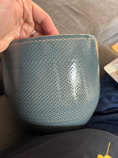 Gabriele Pot Round Blue (H20 x W25cm)