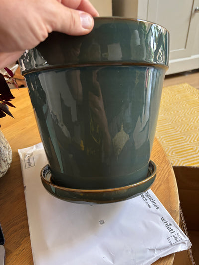 Clint Pot with Saucer (H21 x W23cm)