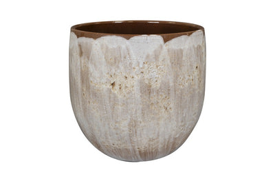 Suus Latte Ceramic Pot 16cm – Warm Reactive Glaze Planter
