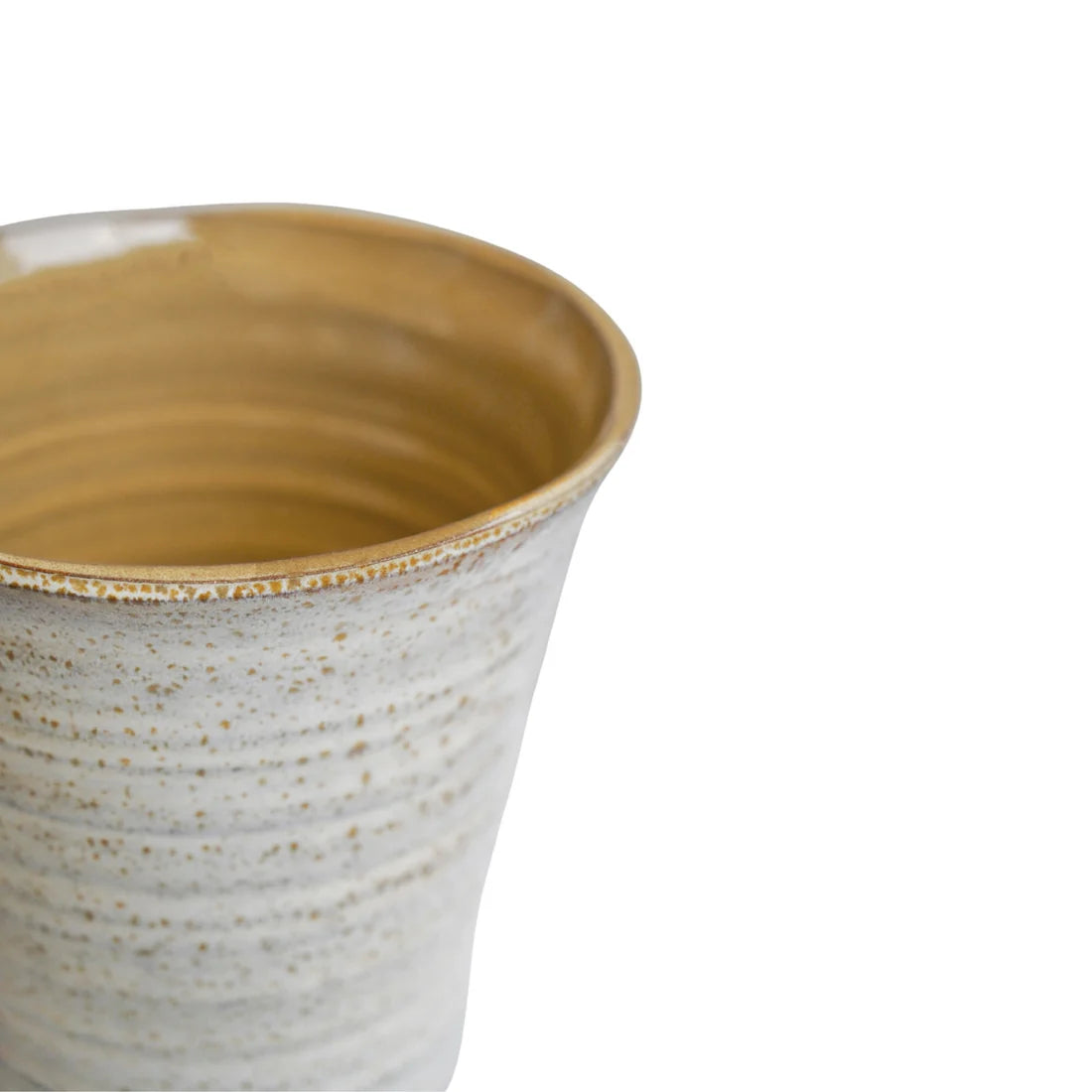 Vallo Cream Premium Glaze Tapered planter (18cm plant pot)