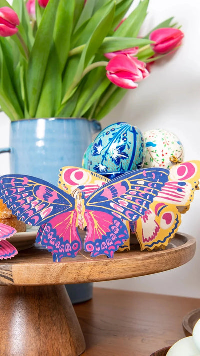 Butterflies Paper Decorations – Set of Four Handmade Ornaments