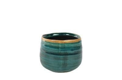 Iris Turquoise Glazed Pot (D8 H7cm)