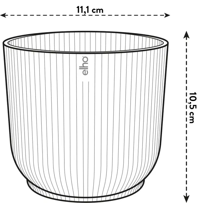 Elho Vibes Fold Round Mini Plant Pot – 11cm Fern Green