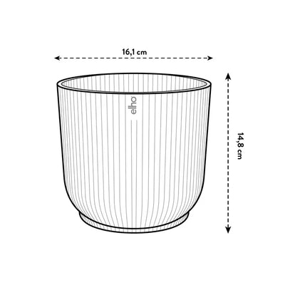 Elho Vibes Fold Round Plant Pot – 16cm Fern Green