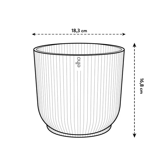 Elho Vibes Fold Round Plant Pot – 18cm Anthracite
