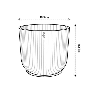 Elho Vibes Fold Round Plant Pot – 18cm Anthracite