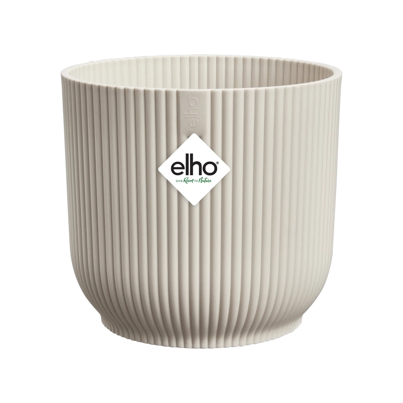 Elho Vibes Fold Round Plant Pot – 18cm Linen White