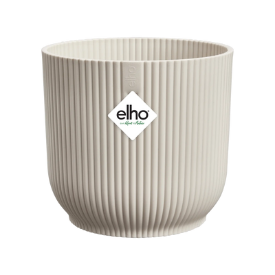 Elho Vibes Fold Round Plant Pot – 18cm Linen White