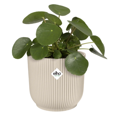 Elho Vibes Fold Round Plant Pot – 18cm Linen White
