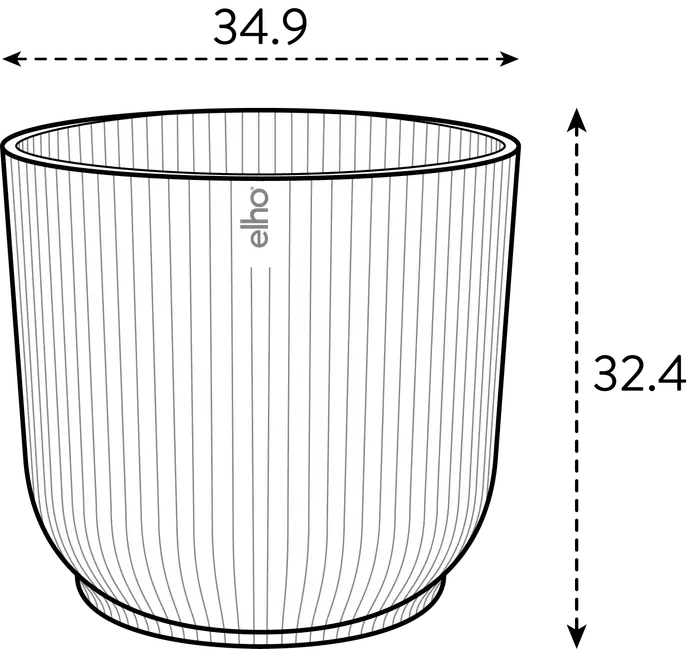 Elho Vibes Fold Round Plant Pot – 35cm Anthracite