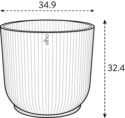 Elho Vibes Fold Round Plant Pot – 35cm Anthracite