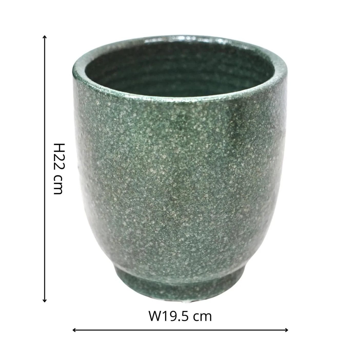 Designer plant pot | Forest Green Reactive Glaze Planter| 18cm Plant Pot