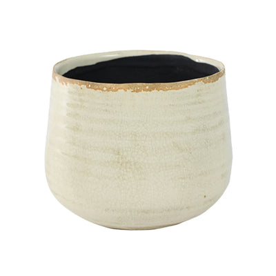 Como Cream premium Glaze planter (16cm plant pot)