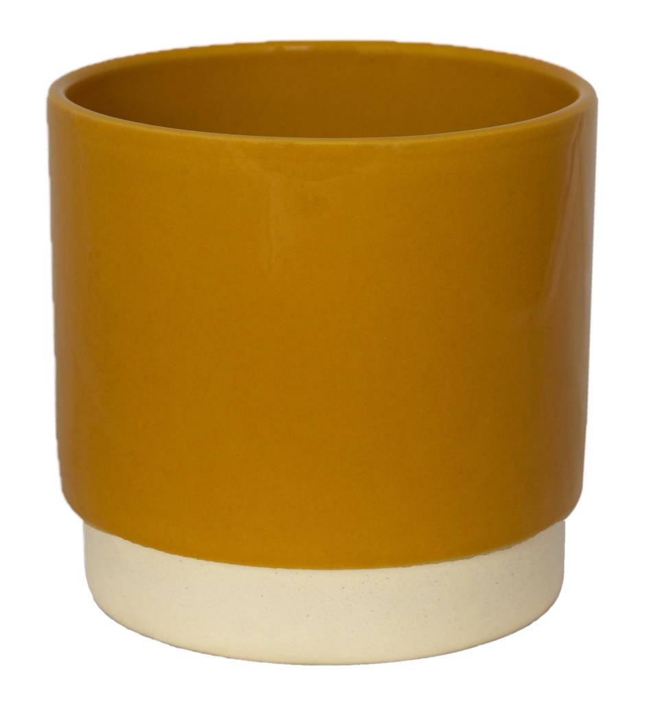 Eno Plant Pot Mustard D13Cm H13.5Cm