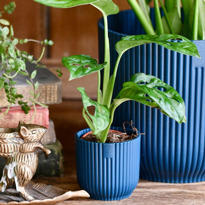 Deep Blue Vibes Round Plant Mini Plant Pot 7cm