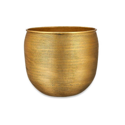 Tembesi Etched Planter Large Brass