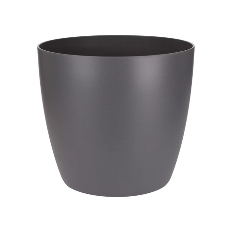 Brussels Round Plant Pot 18cm - Anthracite Grey