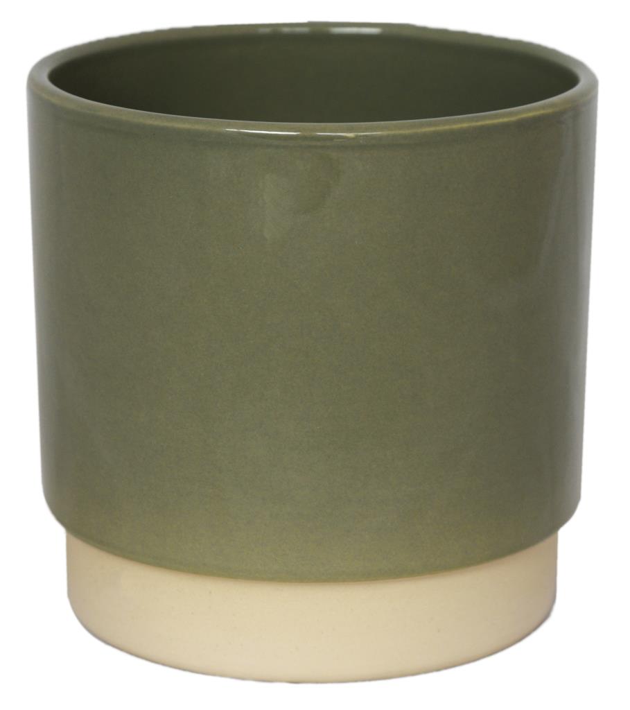 Ceramic Plant Pot | Eno Pot Green | D13cm Plant Pot