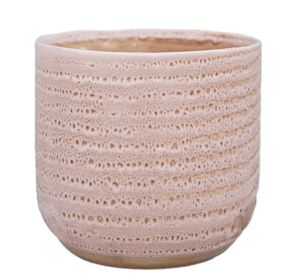 Morganite Reactive Glaze Planter H13Cm D13Cm (13cm pot)